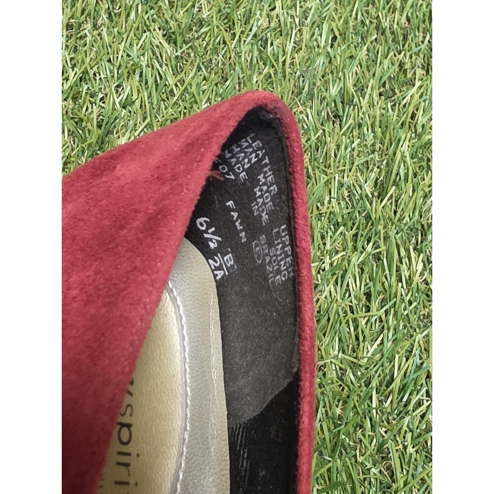 Vintage Easy Spirit ESFAWN Red Apple Suede Anti Gravity Heels Size 6 1/2 NIB - Picture 8 of 16